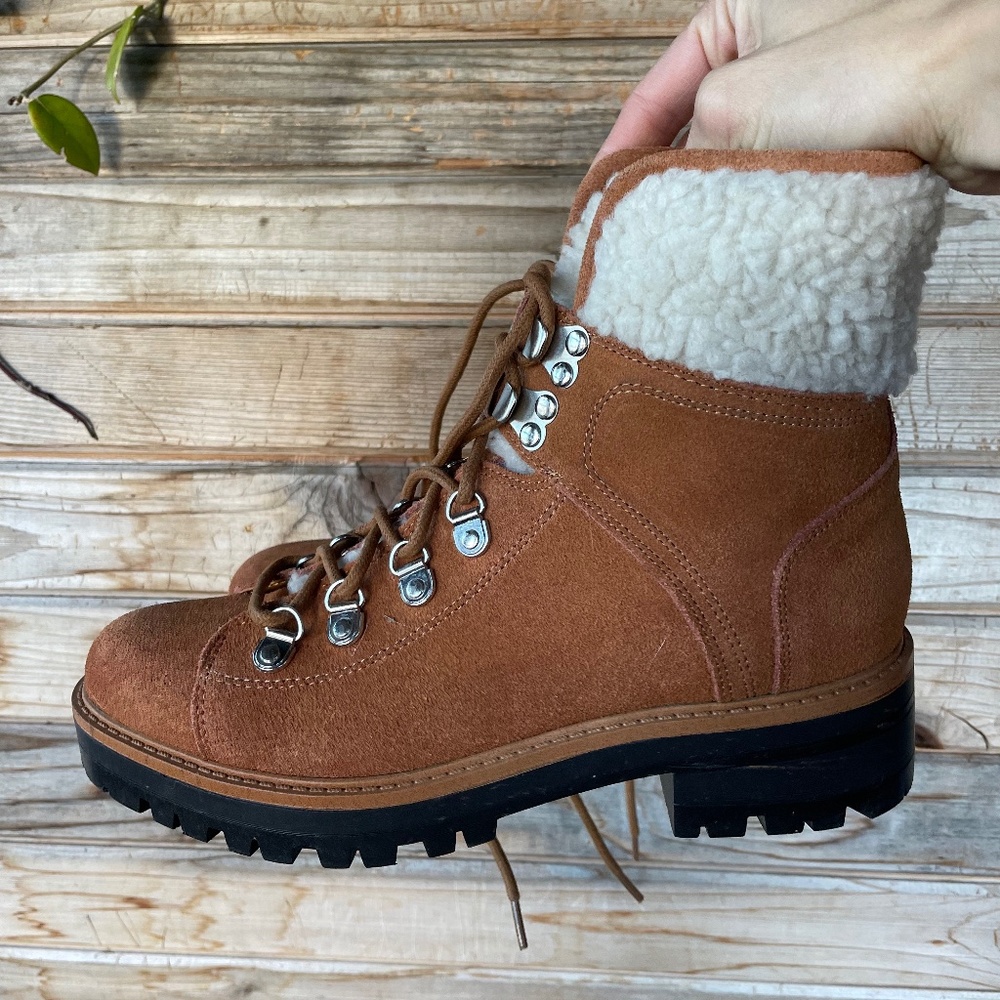 Marc Fisher Cognac Isalia Ankle Boot